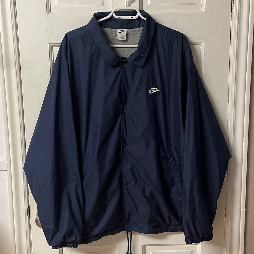 Nike Club Men's Coaches' Jacket snap front three season jacket in navy size XL